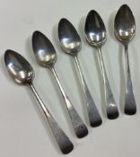 A set of five 18th Century Scottish Provincial silver spoons.
