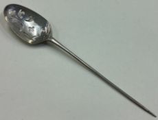 An 18th Century Provincial silver mote spoon.