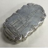 A Victorian silver castle top vinaigrette depicting the Scott Memorial. Birmingham 1858.