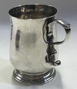 An 18th Century Georgian silver mug inscribed 'Bath'.