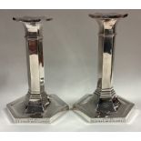 A pair of stylish silver candlesticks. Birmingham.