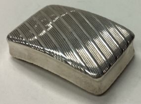 A George III silver snuff box with hinged lid.