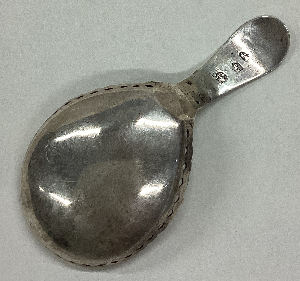 A George III silver caddy spoon. Birmingham 1807. - Image 2 of 2