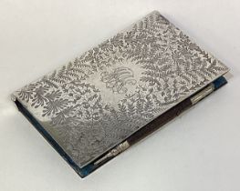 An attractive Victorian silver Aide Memoire / card case.