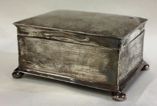 An Art Nouveau Edwardian silver cigar box.