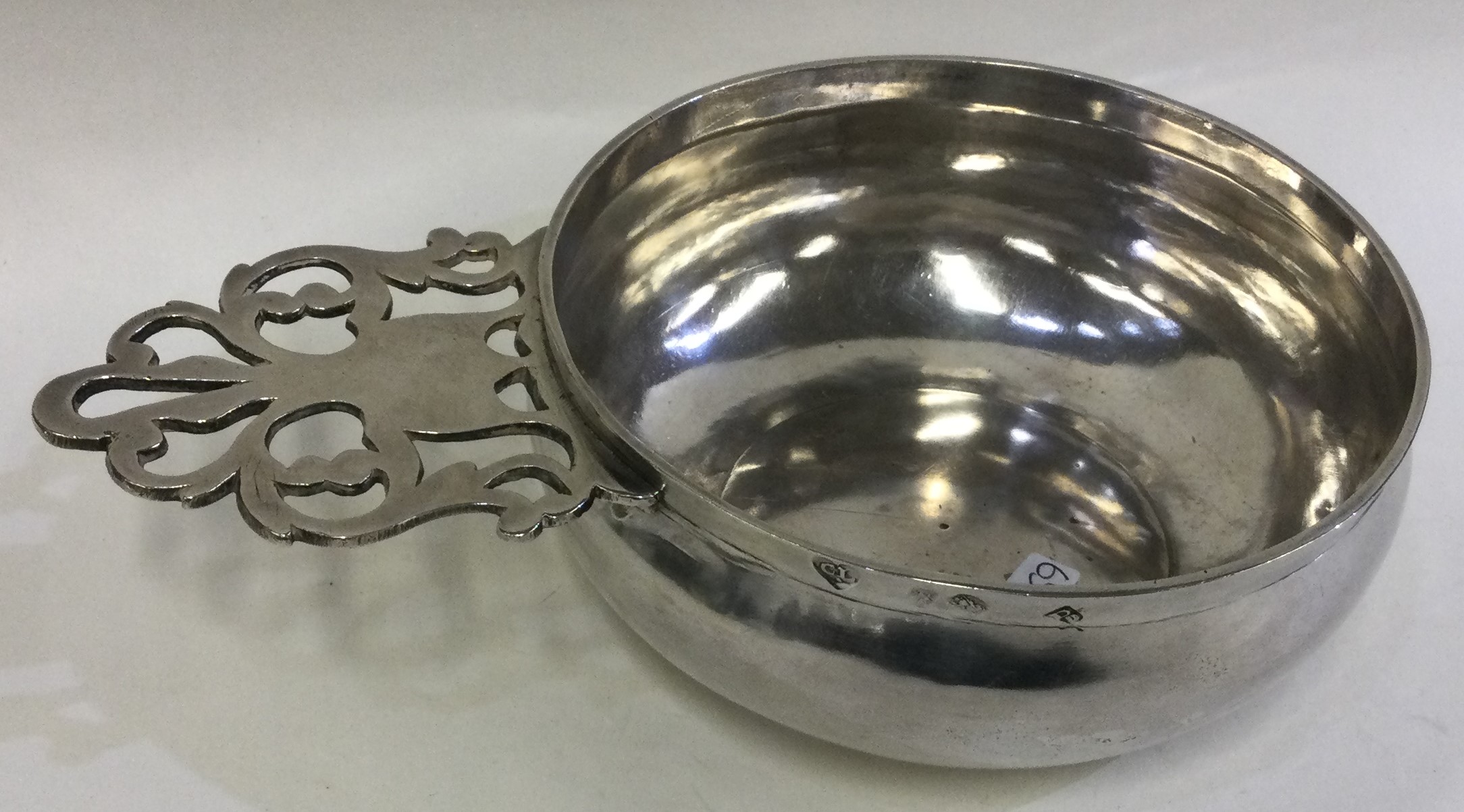 A fine silver bleeding bowl. - Image 2 of 3