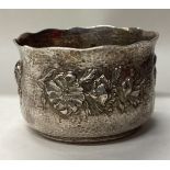 CHESTER: A fine Art Nouveau silver rose bowl with chased decoration.