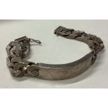 A heavy silver bracelet. London 1975.