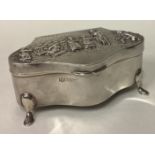 CHESTER: A chased silver jewellery box. 1906.