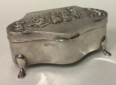 CHESTER: A chased silver jewellery box. 1906.