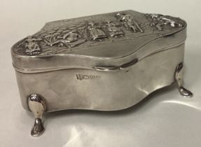 CHESTER: A chased silver jewellery box. 1906.