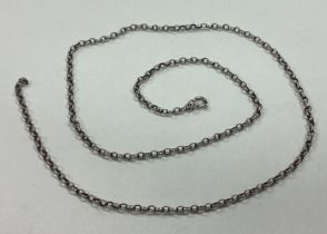 A large silver chain.