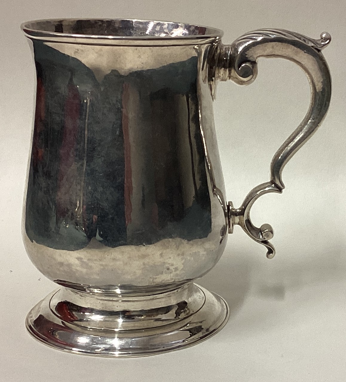 A large and fine 18th Century silver pint mug.