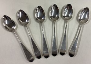 EDINBURGH: A set of six Scottish silver spoons.