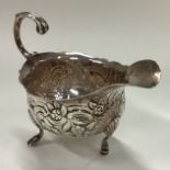 A George II silver sauce boat. London 1752.