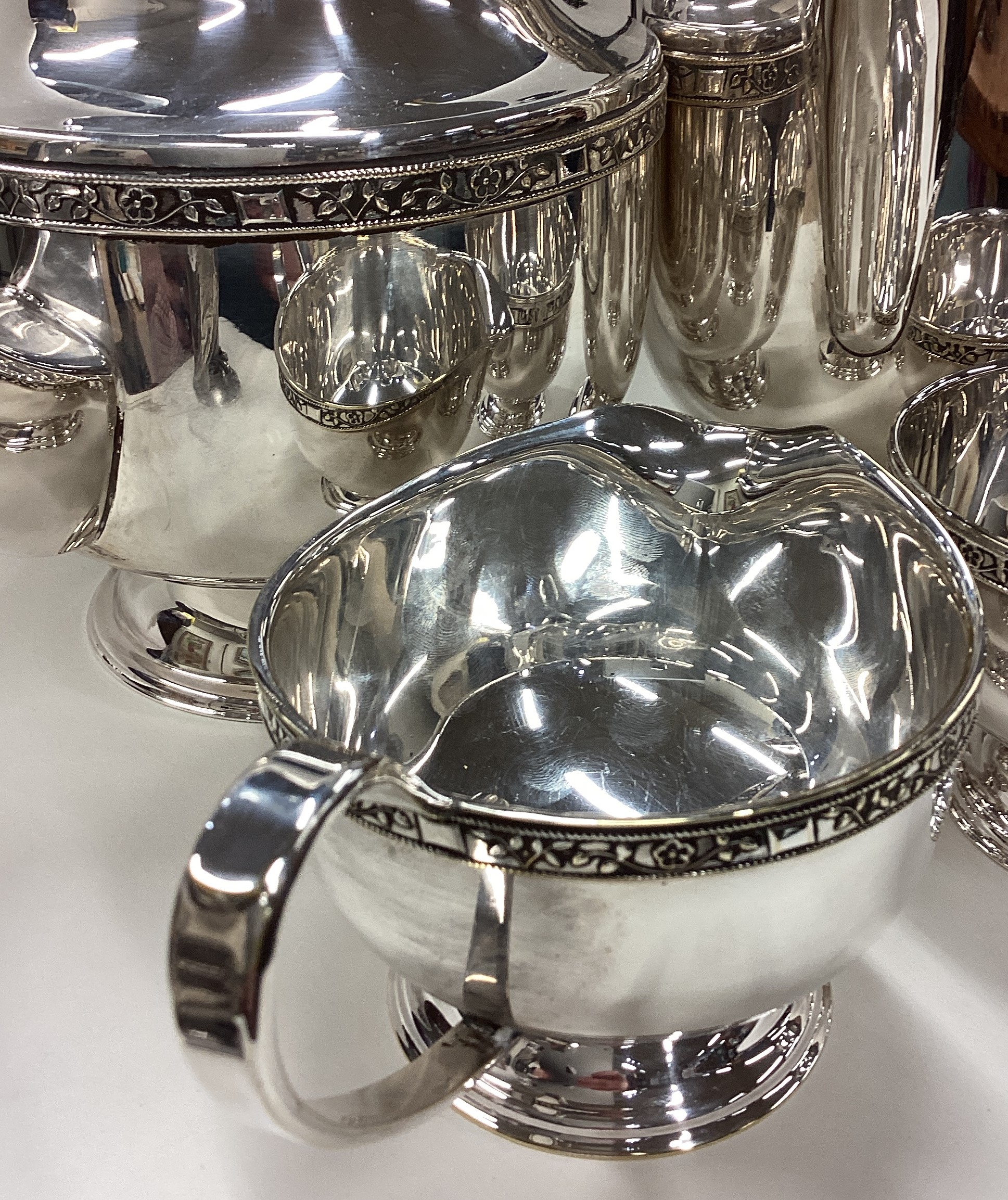 A four-piece silver plated tea service. - Image 2 of 2