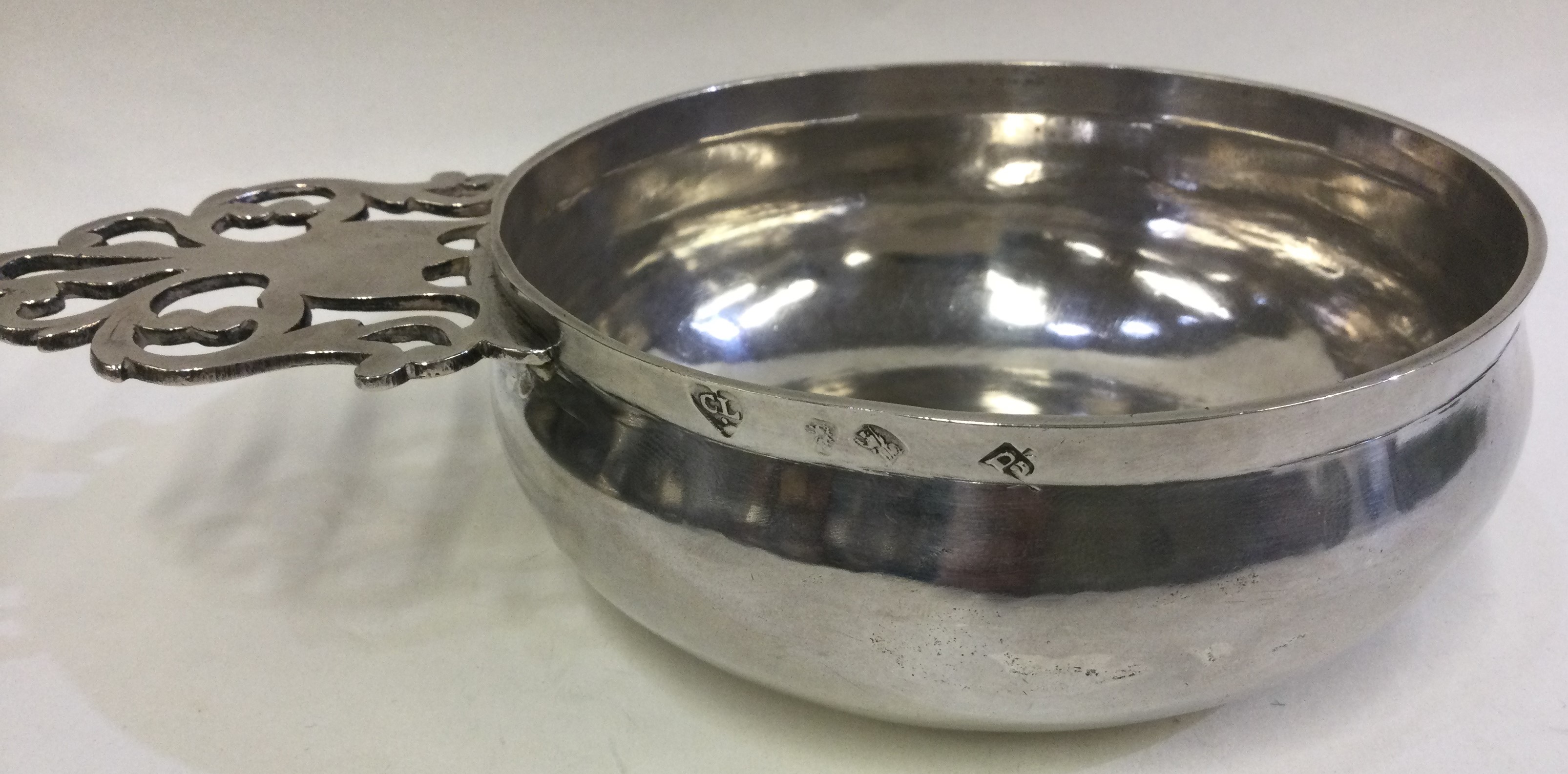 A fine silver bleeding bowl. - Image 3 of 3