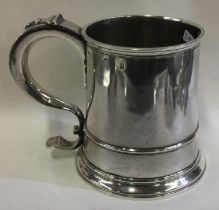 NEWCASTLE: A rare and large early George II silver pint mug.