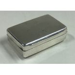 A good plain silver snuff box with gilt interior.