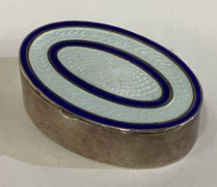 An Edwardian silver and enamelled snuff box.