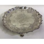 An 18th Century George III silver salver.