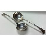 A pair of heavy silver Onslow pattern ladles.