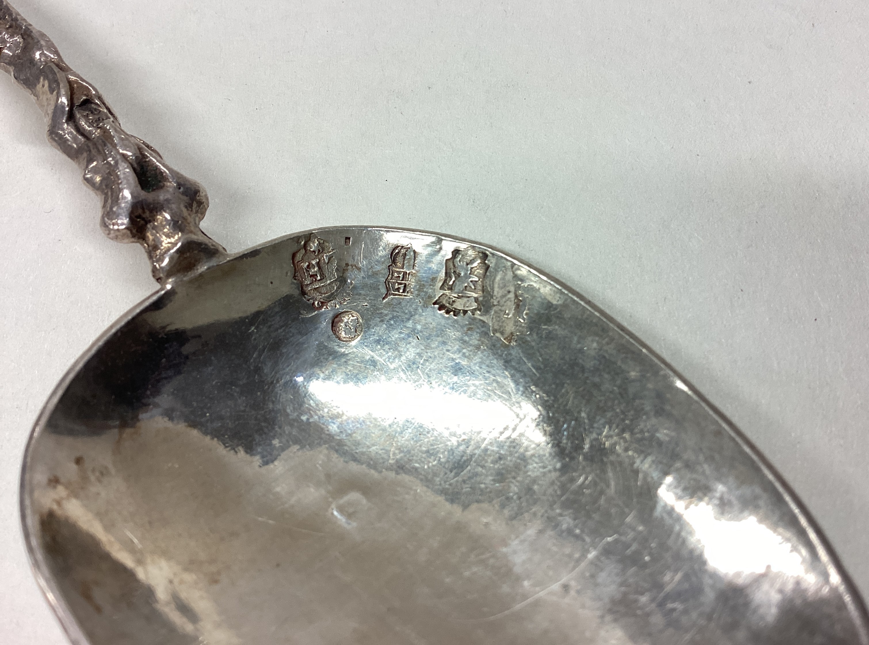 An Antique Dutch silver spoon with figural handle. - Image 2 of 4