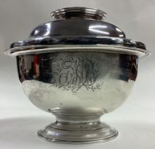 An 18th Century George II sugar bowl with lift-off cover.