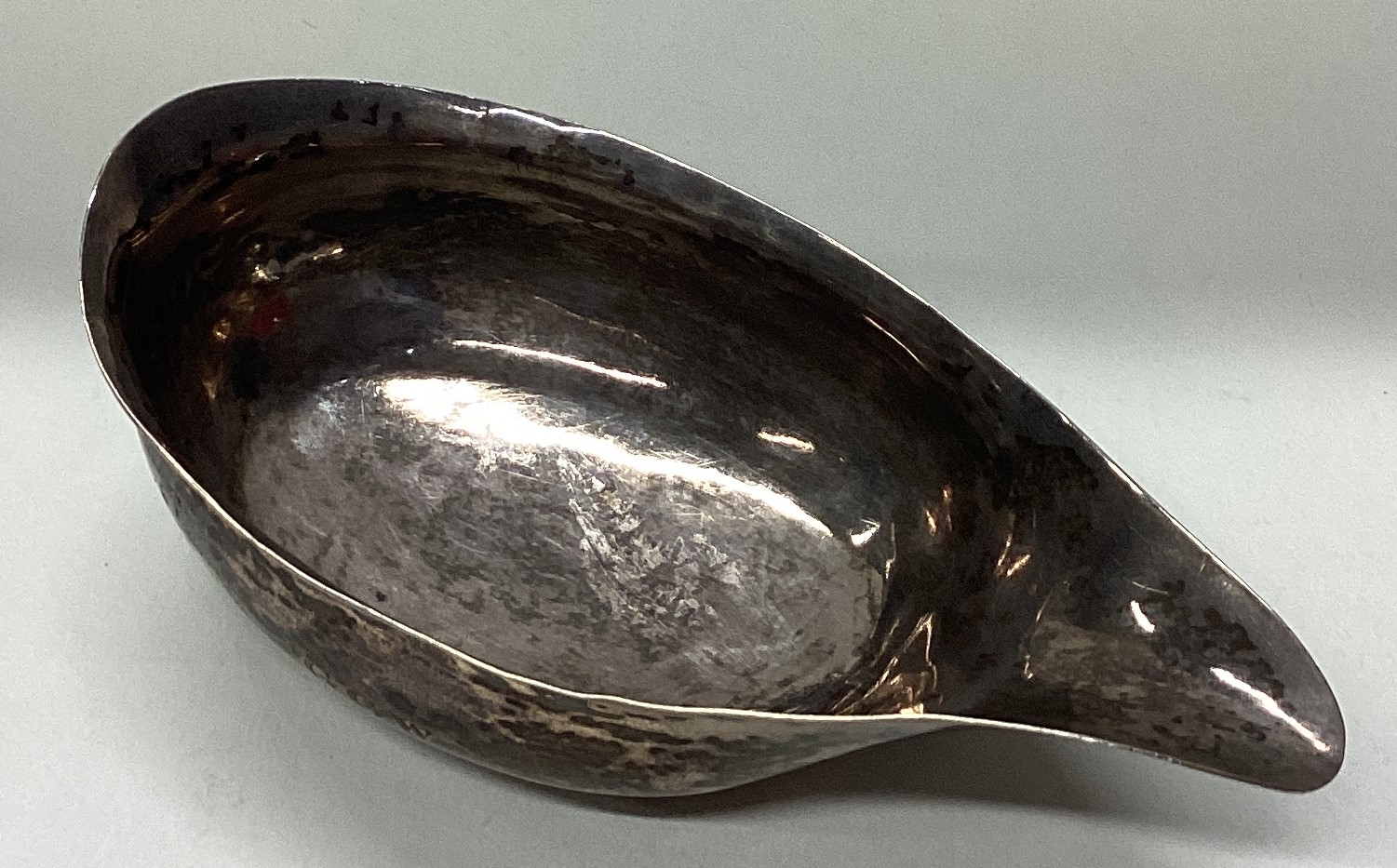 An 18th Century George III silver pap boat.