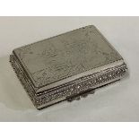 A 19th Century white metal snuff box.