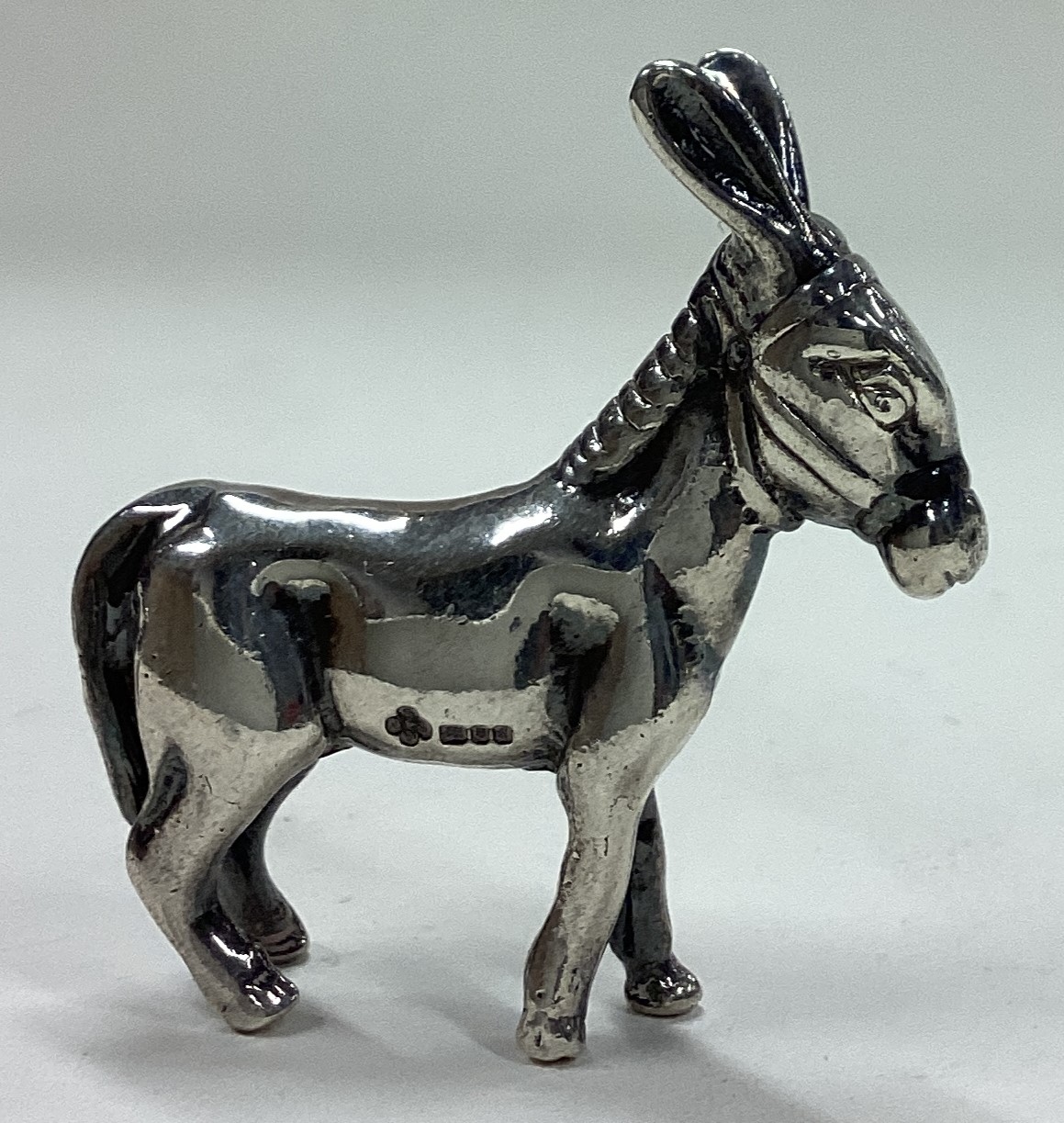 A contemporary silver figure of a donkey. - Image 2 of 2