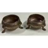 A pair of Georgian style silver salts. London.