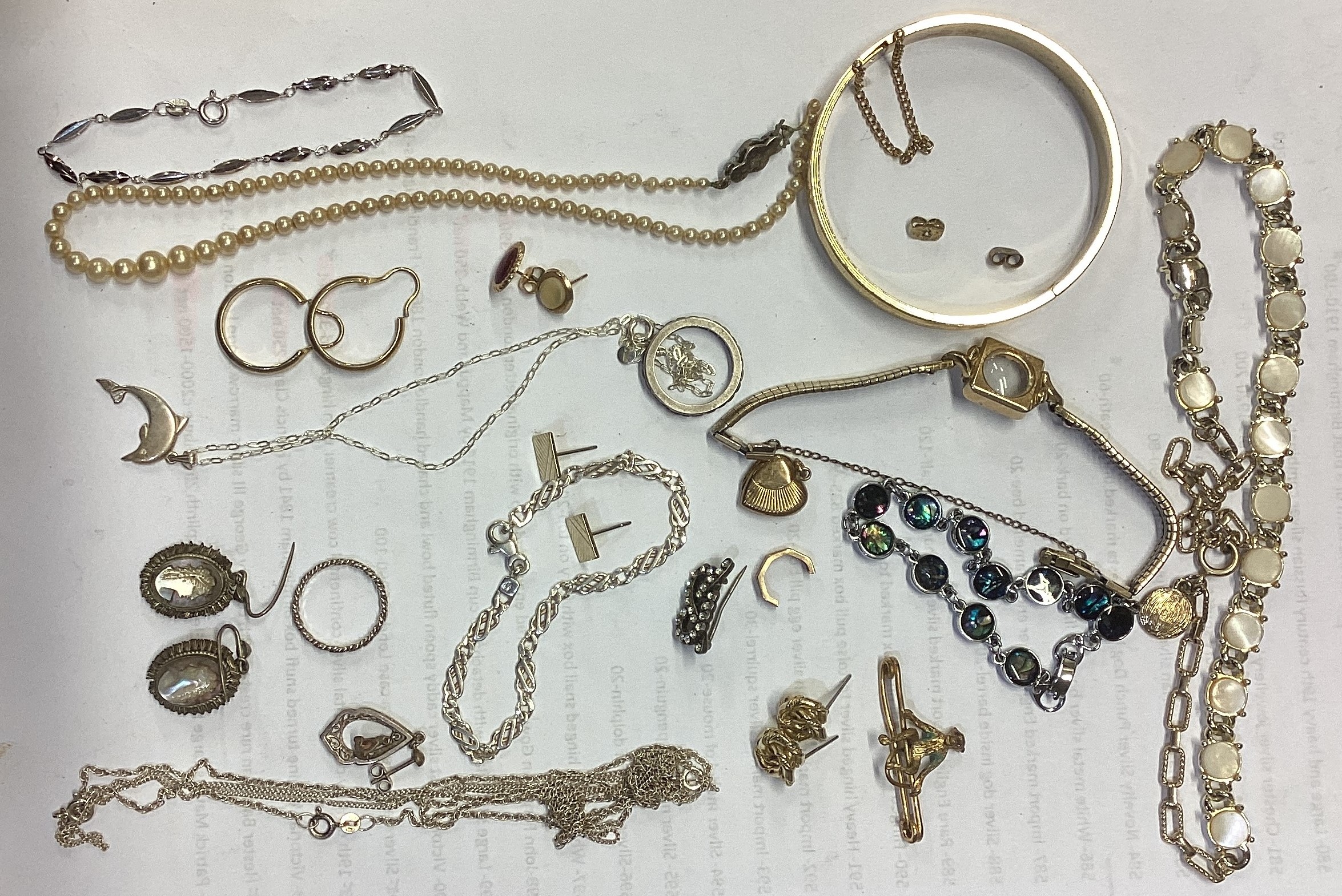 A large collection of costume jewellery.