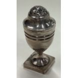 An 18th Century George III silver sugar caster.