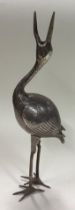 EDINBURGH: A novelty Victorian Scottish silver figure of a stork.