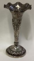 A heavy Thai silver vase.
