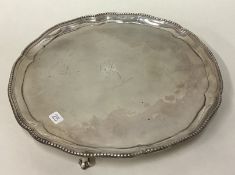 An 18th Century George III silver salver. London 1781.