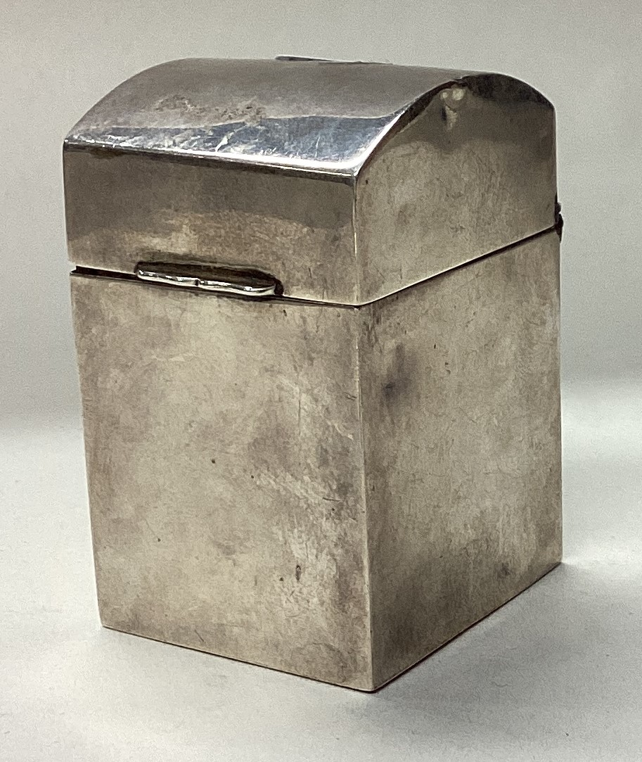 A large silver card box with hinged lid. - Image 3 of 5