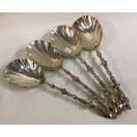 A set of four Victorian silver Apostle spoons.