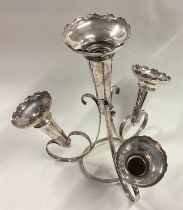A plain silver plated epergne.