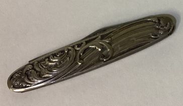 A large Continental silver pen knife.