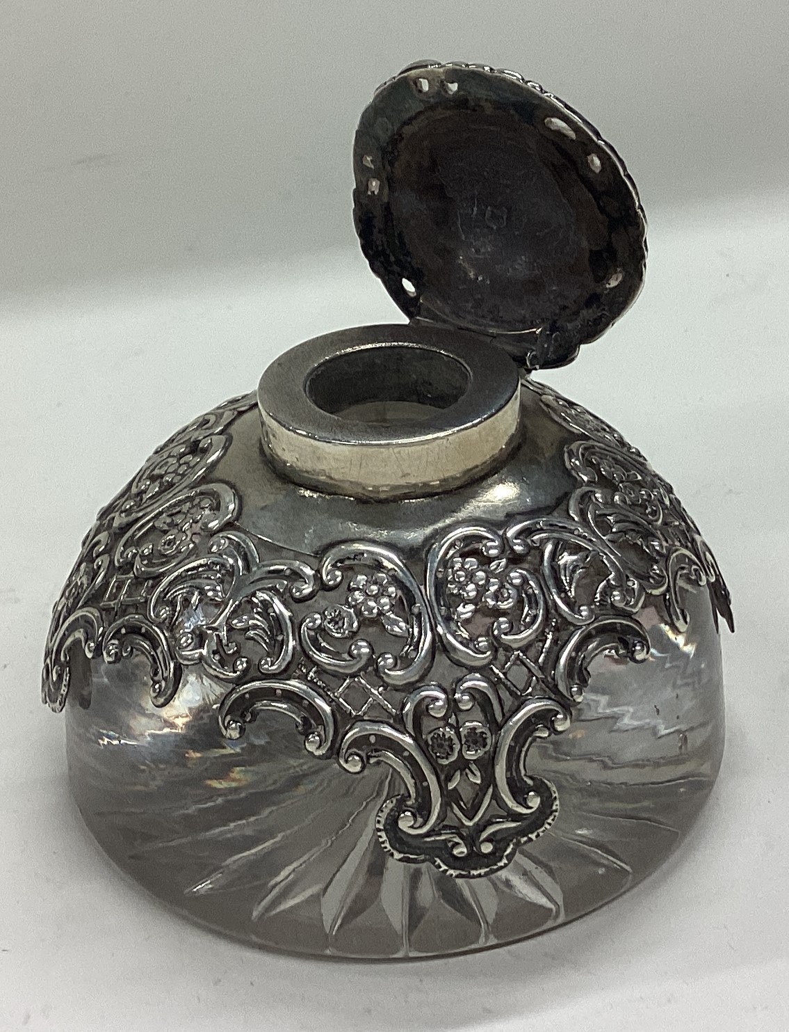 A Victorian silver and glass jar. London 1853. - Image 2 of 2