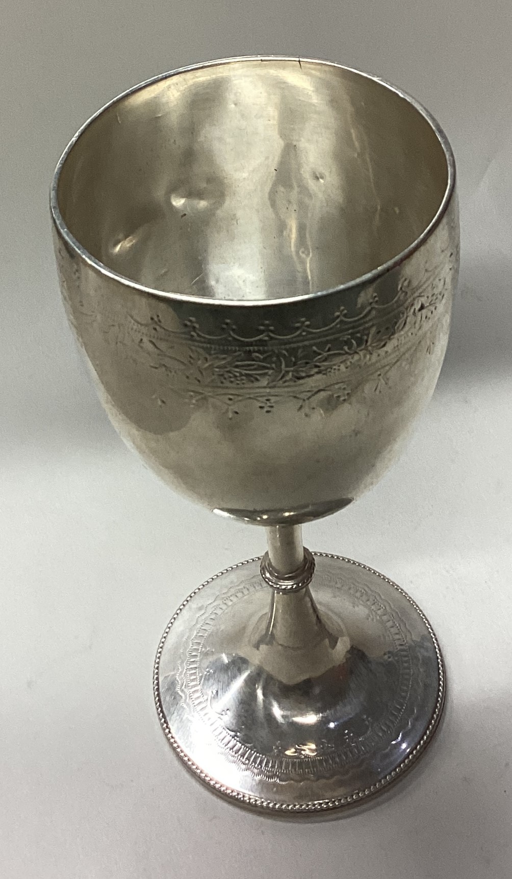 A Victorian silver goblet. London 1875. - Image 2 of 2
