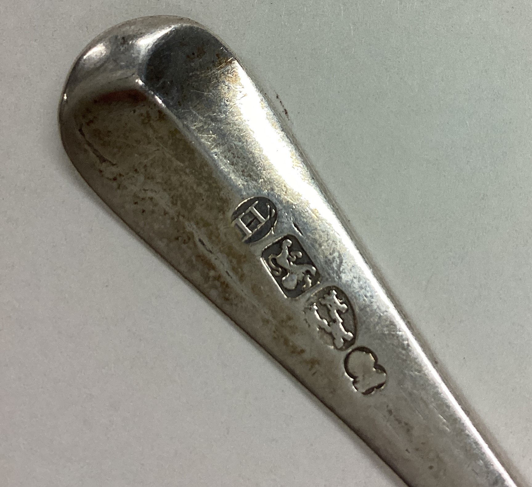 NEWCASTLE: A silver spoon. Circa 1800. - Image 3 of 3