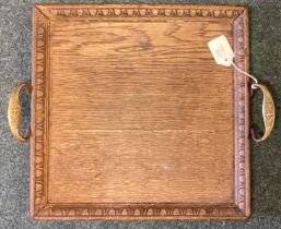 A WW1 oak mounted tray.