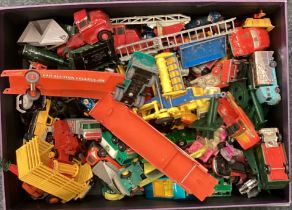 A box containing old toy cars etc.