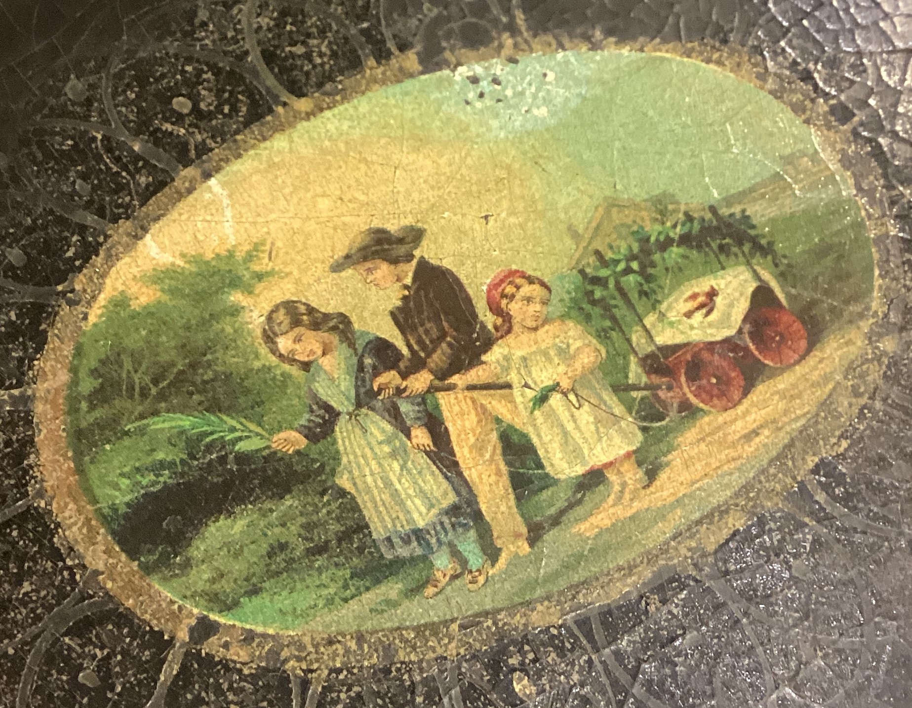 An oval paper mâché tray. - Image 2 of 3