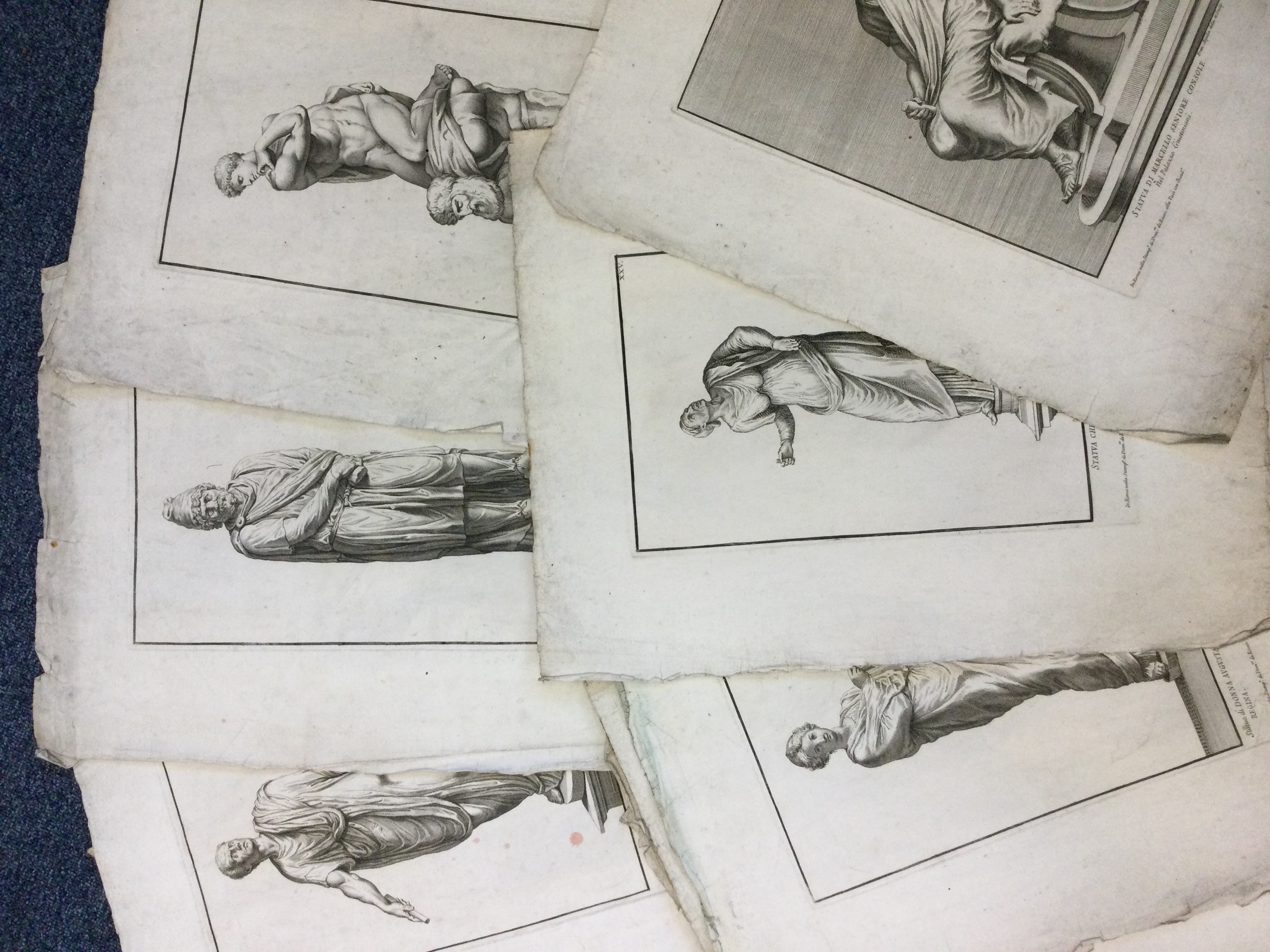 A collection of 14 various Domenico De Rossi statuary prints. - Image 2 of 2