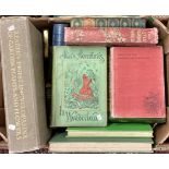 A box containing books etc.