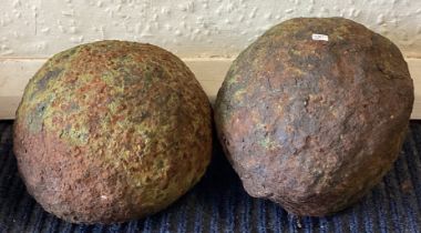 Two old cannon balls.